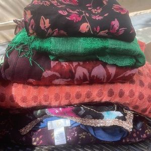 7 lovely scarves in excellent POC.  Priced for resellers or one fashionista!